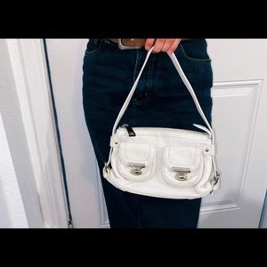 Marc Jacobs white shoulder purse.